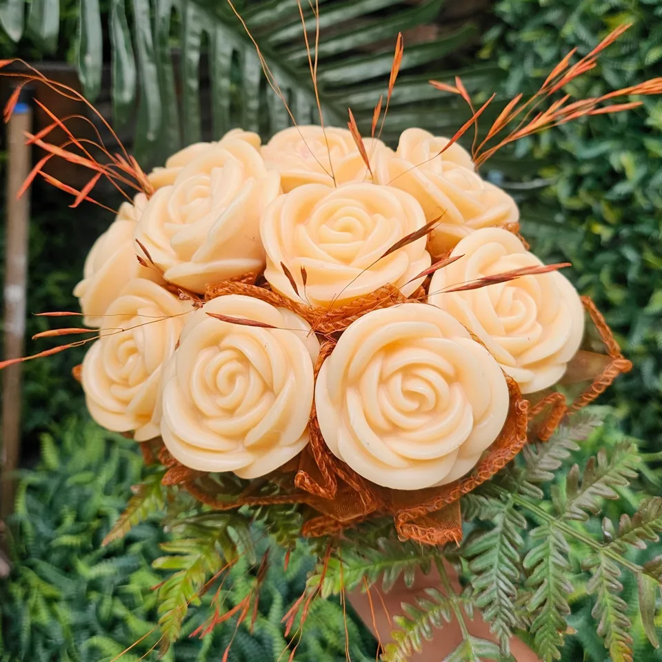 Buquê de rosas de cera